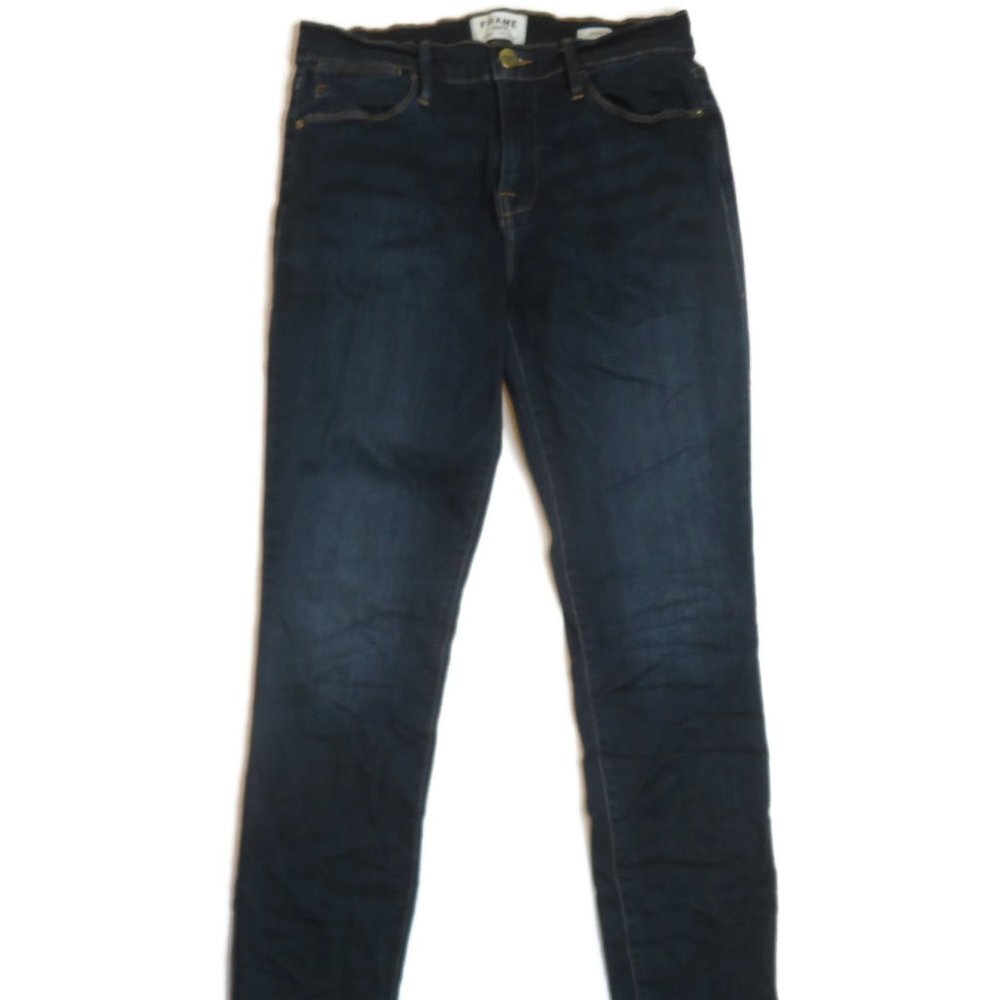 Frame Denim Le High Skinny Jeans Womens Size 28 Blue Stretch Modal Cotton